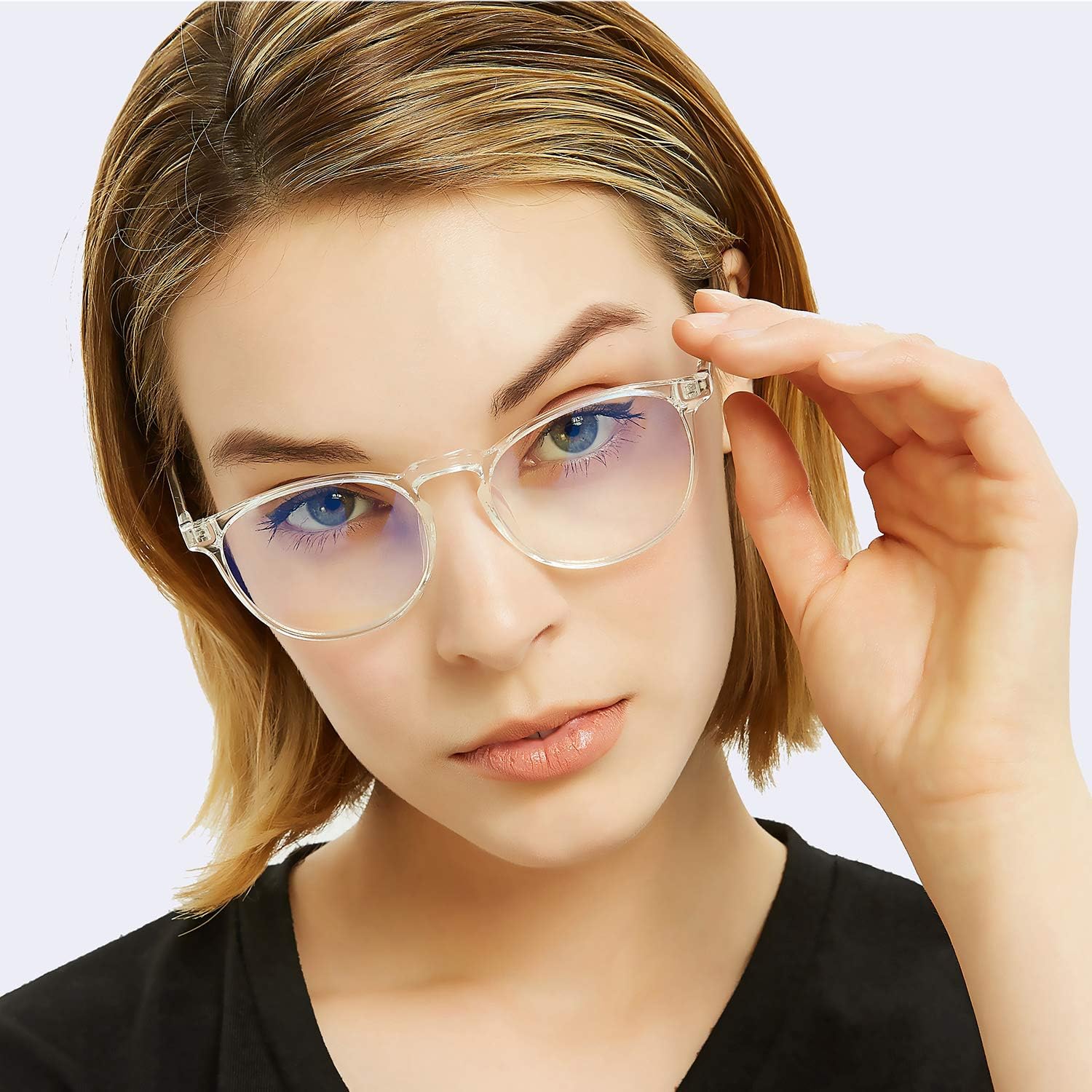 FEIYOLD Blue Light Blocking Glasses Women/Men,Retro Round Anti Eyestrain Computer Gaming Glasses(2Pack): Computers & Accessories