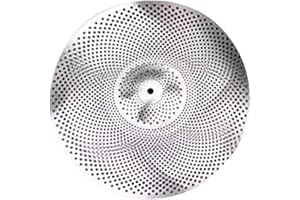 Deevoka Mute Cymbal,Quiet Cymbal,Drum Accessories, Sturdy,Drummer Practice Drum Cymbal Low Volume Practice Cymbal for Beginners, 14inch