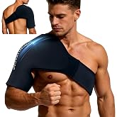 onlyfacap Shoulder Ice Pack Wrap, Hot &amp; Cold Compression for Rotator Cuff | gel,reusable,flexible,adjustable left/right,shoulder brace,wide biceps fit,relieves rotator cuff and tendonitis pain relief