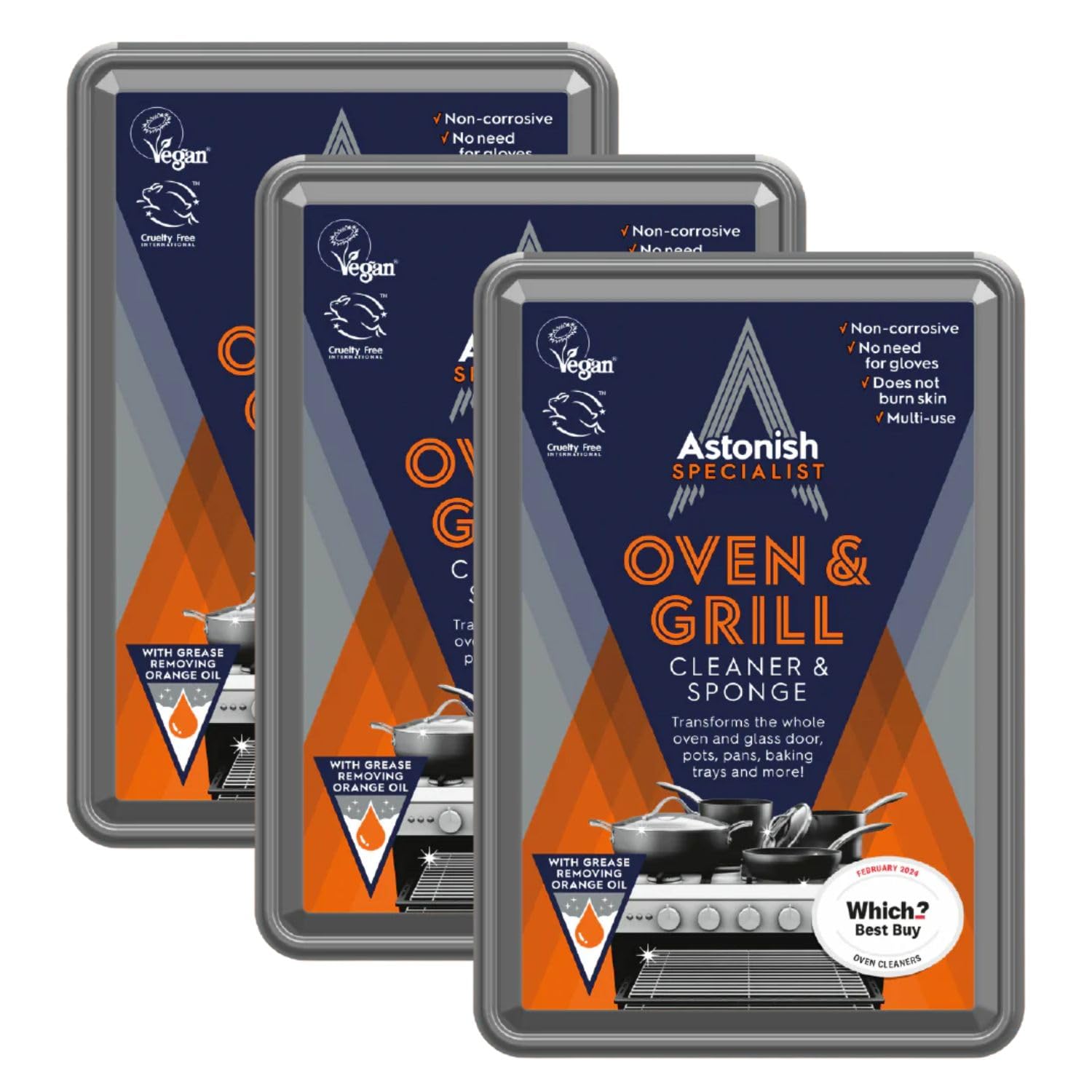 3 X Speacialist Oven & Grill Cleaner, 250g