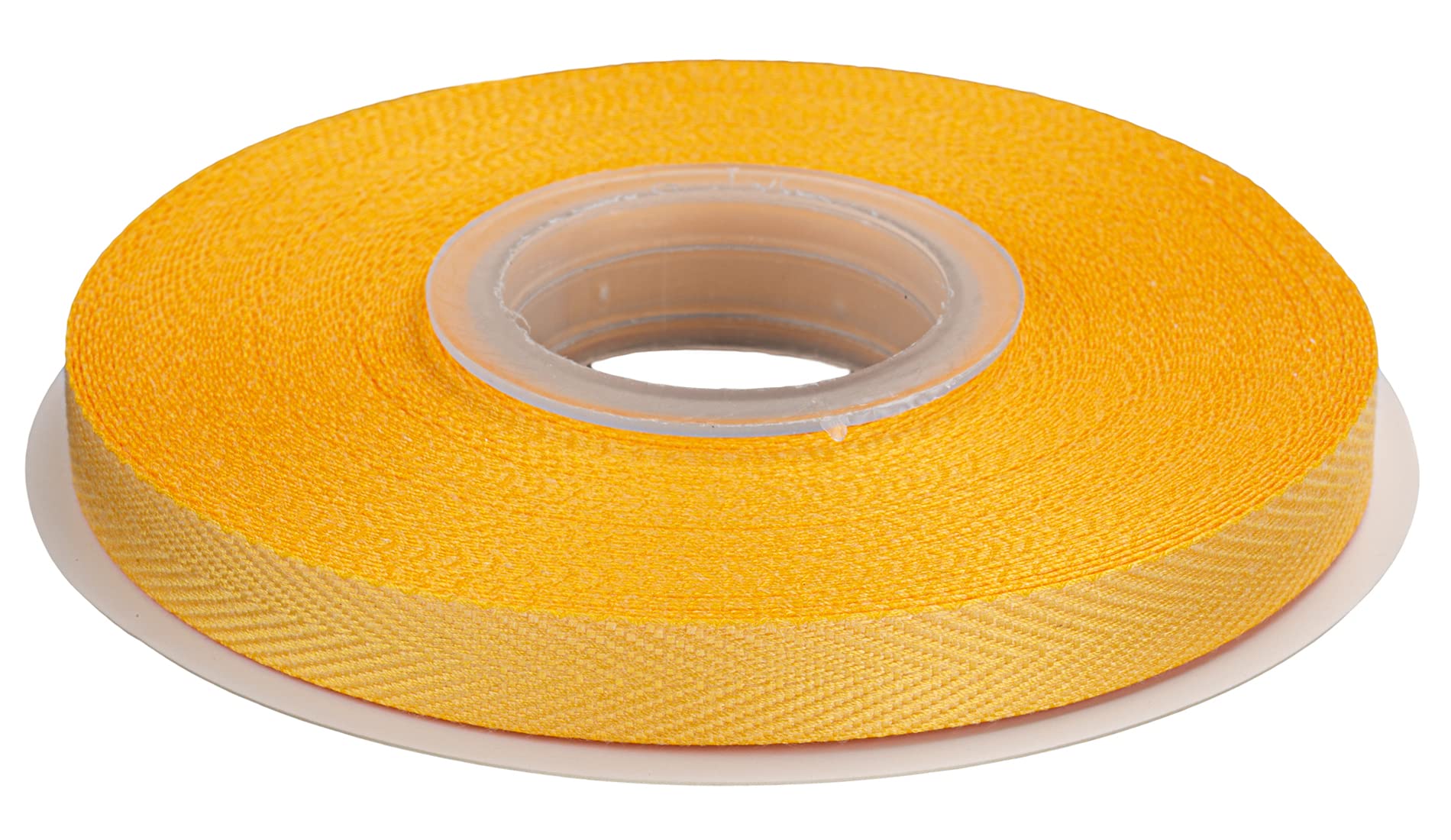 Joycrosso Herringbone Tape Twill Ribbon Soft Handle, Great for Gift Wrapping Craft Sewing, 9mm x 22 Meters - Yellow Gold