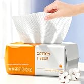 Face Towels Disposable,100 Count Ultra Thick face towels, Facial Wash Cloth for Sensitive Skin, Lint- free Facial Tissue, Skincare and Makeup Remover