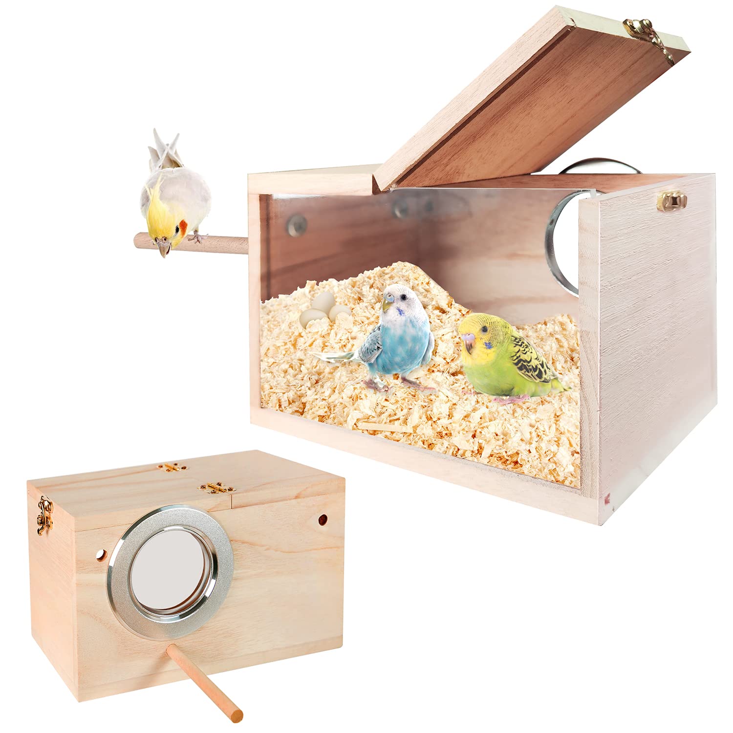 Parakeet Nesting Box, Transparent Bird Box Bird