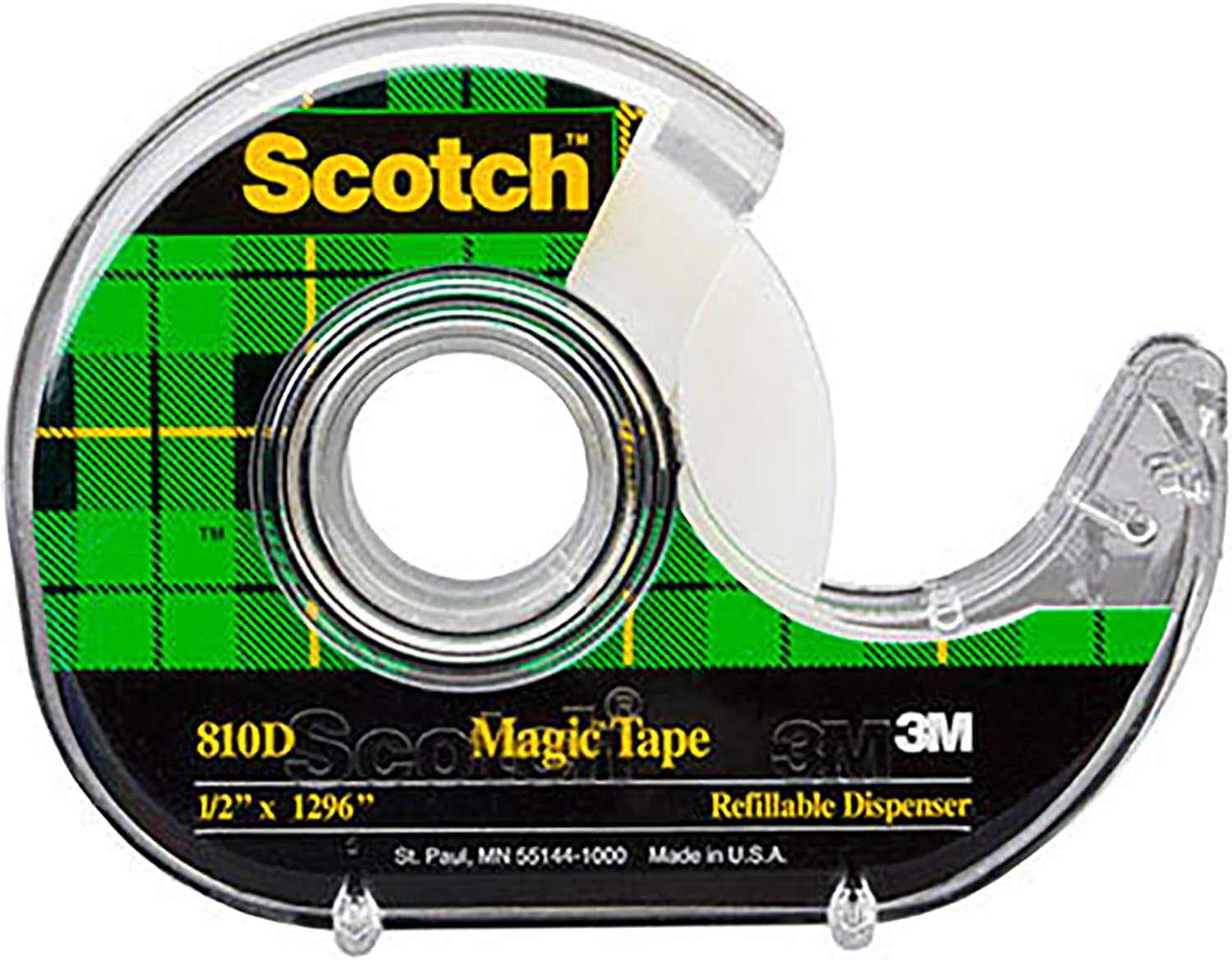 Scotch Tape Magic Tape, 12.7mm Wide x 32.9m, 1 Roll with Dispenser