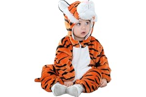 TONWHAR Unisex-Baby Animal Costume Kids' & Toddlers' Winter Hooded Romper Dress Up Jumpsuit