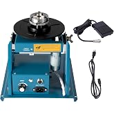 awolsrgiop 110V 10KG Portable Welder Positioner Turntable Machine, Rotary Welding Positioner Turntable Table 3 Jaw Lathe Chuck 2-10RPM Table 2.5"", 0 to 90&deg; Welding Positioner Positioning Turntable