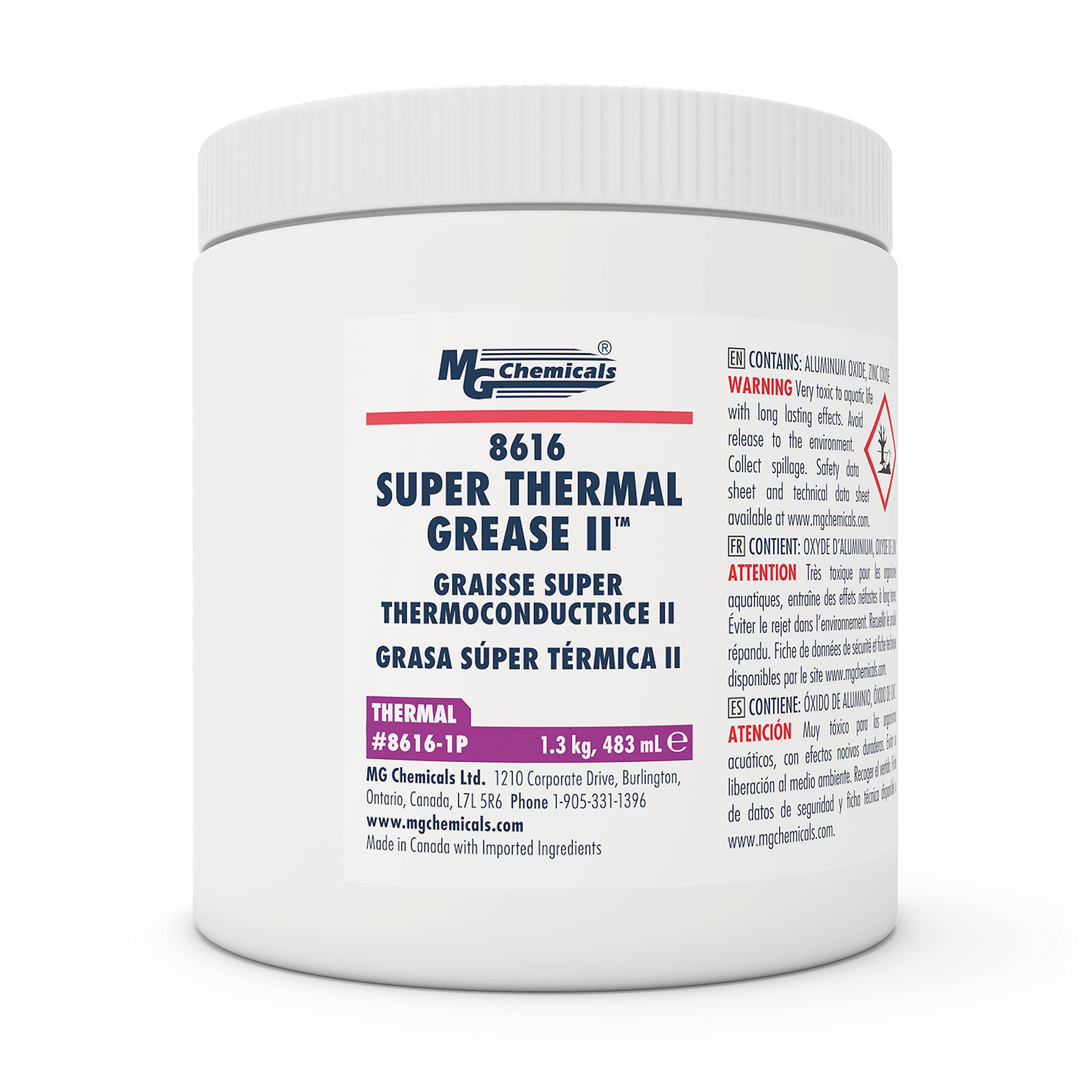 MG Chemicals 8616-1P Super Thermal Grease II, 1.3 kg Tub
