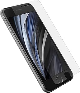 OtterBox Alpha Tempered Glass Screen Protector for iPhone SE (2nd Gen - 2020) Compatible with Defender, Commuter, Symmetry & Lifeproof Nuud, Next & Slam Cases - Non-Retail Packaging