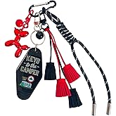 QTMY Cute Puppy Tassel Braided Keychain Bag Charms for Handbag Purse Backpack Accessories Bogg Bag,397