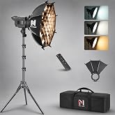 Niceveedi Softbox Lighting Kit, 2700-6500K LED Photography Lighting with 16.5&rdquo; Quick-Release Softbox/Bowens Mount/Cooling System/Remote/Tripod, Video Light for Video Recording/Streaming/Portraits