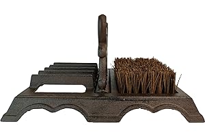 NATUHYZ Outdoor Farmhouse Garden Entryway Heavy Duty Multifunctional Rustic Cast Iron Boot Scraper Shoe Cleaning Shoe Bruh wi