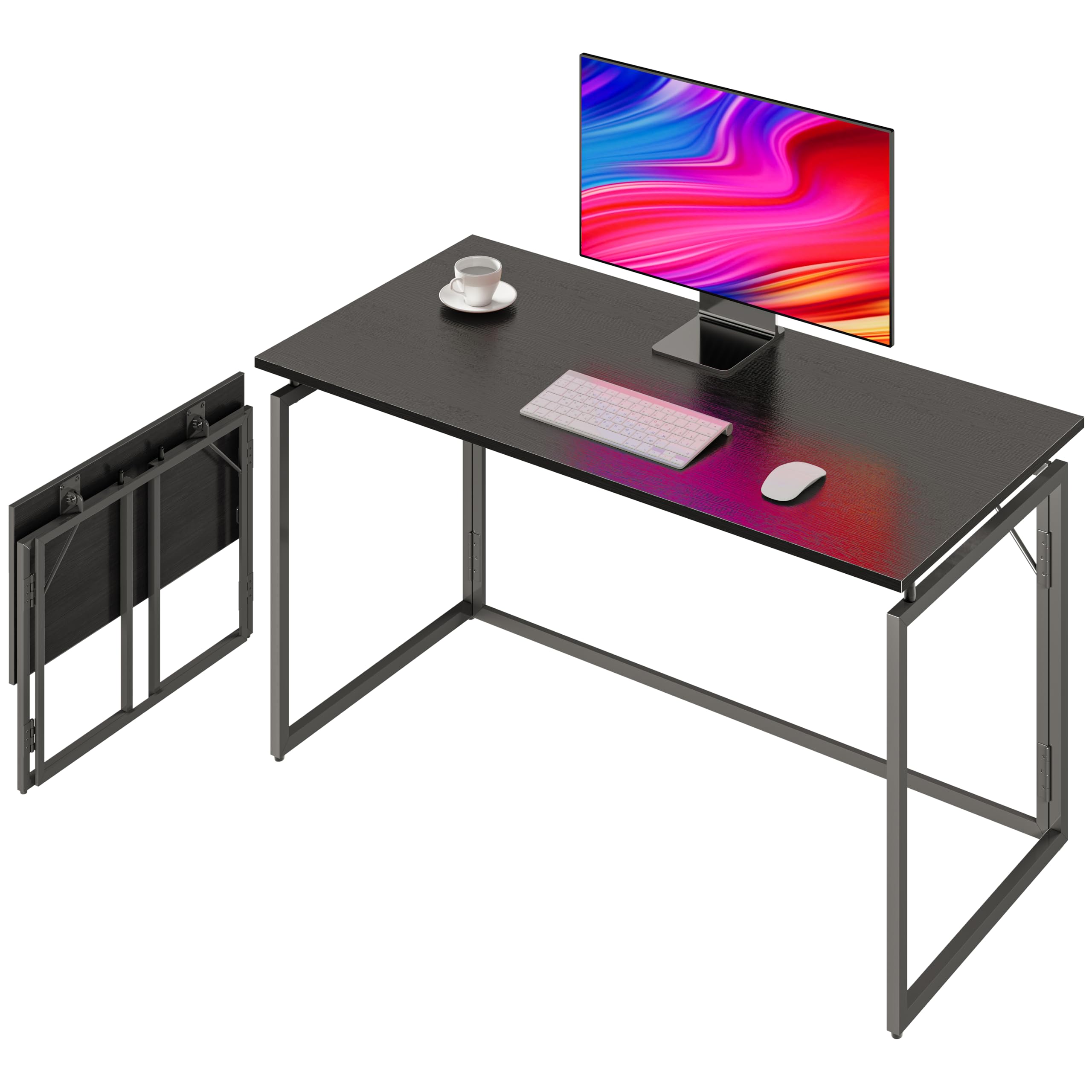 Photo 1 of ***CORNER DAMAGED - SEE PICTURES***
alawooder Folding Desk 40 Inch - Small Foldable Desk for Small Space Minimalist, Space Saving Collapsible Compact Desk Portable Table for Craft, Writing, Study and Work (No Assembly Required)