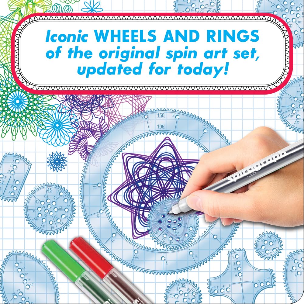 Spirograph Deluxe Set — Spiral Art Drawing Kit — The Classic Way to Make Countless Amazing Designs — For Kids Ages 8+