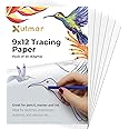 Xulmar Tracing Paper 9x12 63 GSM - Pack of 50 Sheets Tracing Paper for Sewing Patterns, Drawing Overlays & Sketching on Art Paper & Sketch Book