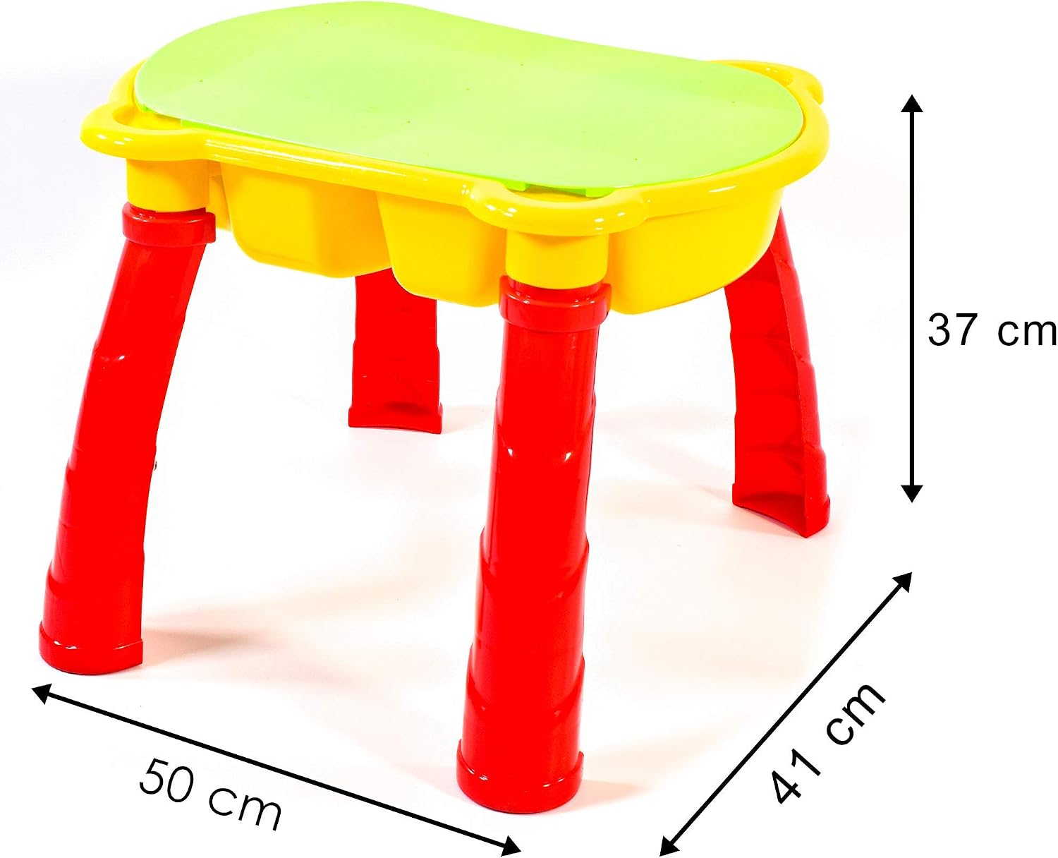KandyToys Sand and Water Table with Lid and Accessories - Kids Outdoor Play Garden Sandpit, Multicolor, Large (50x43x37cm) - Image 4