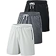 Liberty Imports 3 Pack Mens Sweat Shorts Athletic Casual Jogger Shorts with Zipper Pockets, Terry Performance Tech Activewear