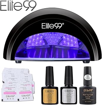 Elite99 Lampe Led Pour Vernis Semi Permanent Sèche Ongles Professionnel 12w Avec 4 Temporisateurslampe Led Pour Kit Manucure Base Coat Top Coat 10