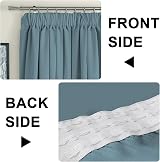 H.Versailtex 2 Panels Citadel Blackout Curtains 46x54 with Tiebacks view 5