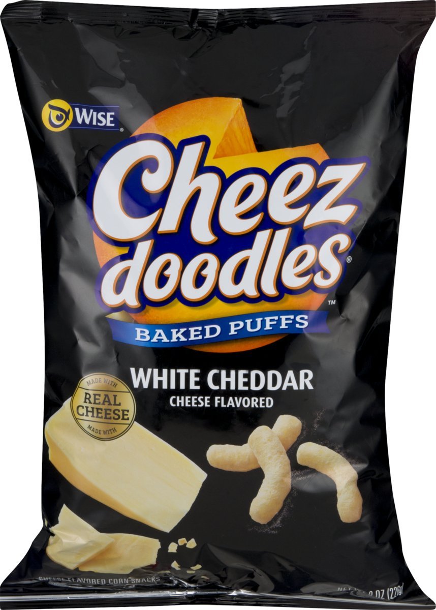 Wise Foods White Cheddar Cheese Doodles Baked Puffs 8.0 oz