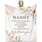BDASWLY Nanny Gifts for Grandma, Gifts for Nanny, Nanny Blanket 60" x 50", Nanny Birthday Gifts, Nanny Gifts for Mother's Day, Nanny Gifts, Gifts for Nanny from Grandkids, Nanny Gifts for Christmas