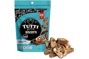 Tutti Gourmet Gluten Free Chocolate, Almond & Cinnamon Biscotti, 9.9 oz (283g) Resealable Cookie Bag - Vegan and Halal Snacks