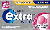 Extra Wrigley’s Extra White Bubblemint Sugar Free Gum 5 x 10 Pieces