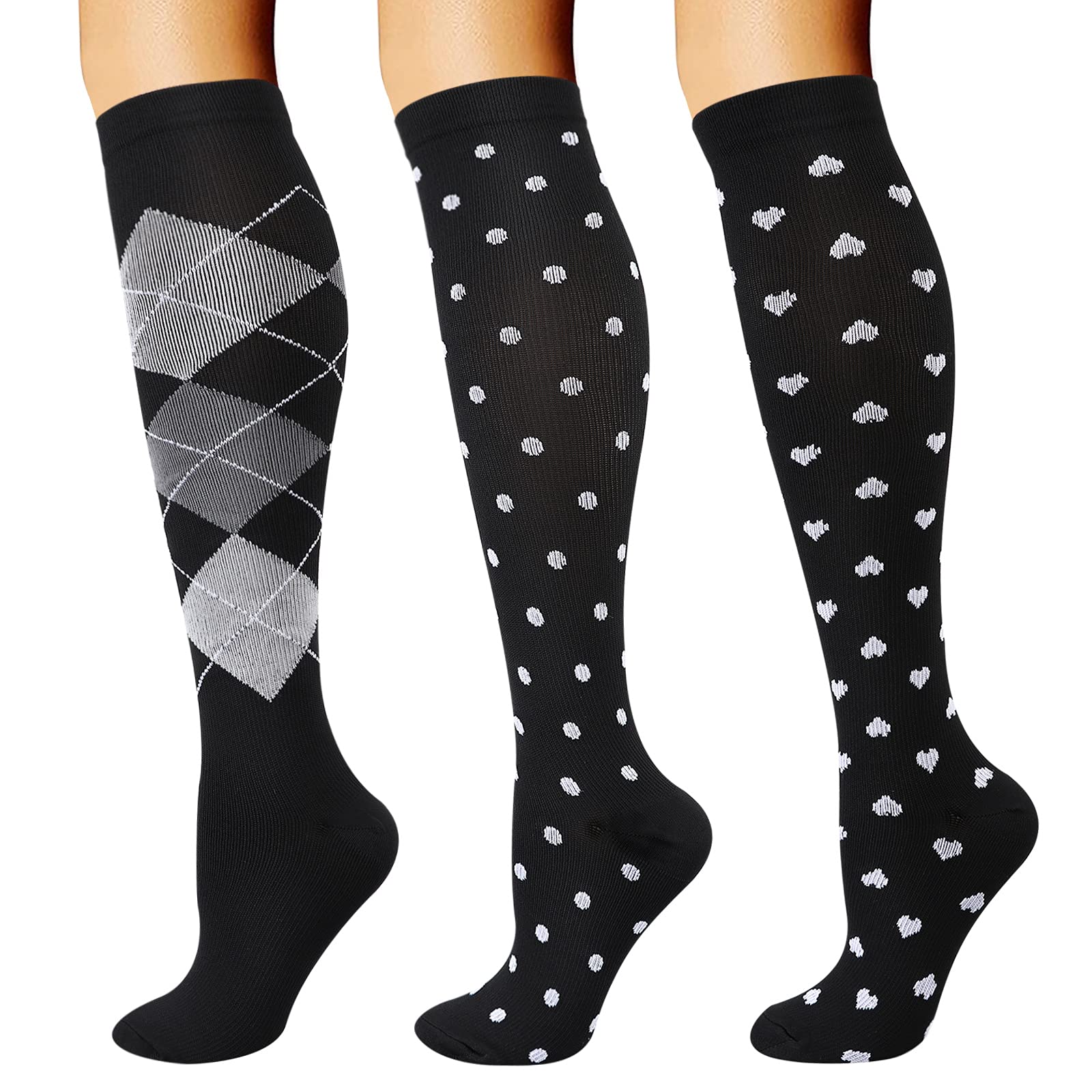 DRESHOW Compression Socks For Men & Women Best Support for Athletic Running Flight Travel Cycling — image 1