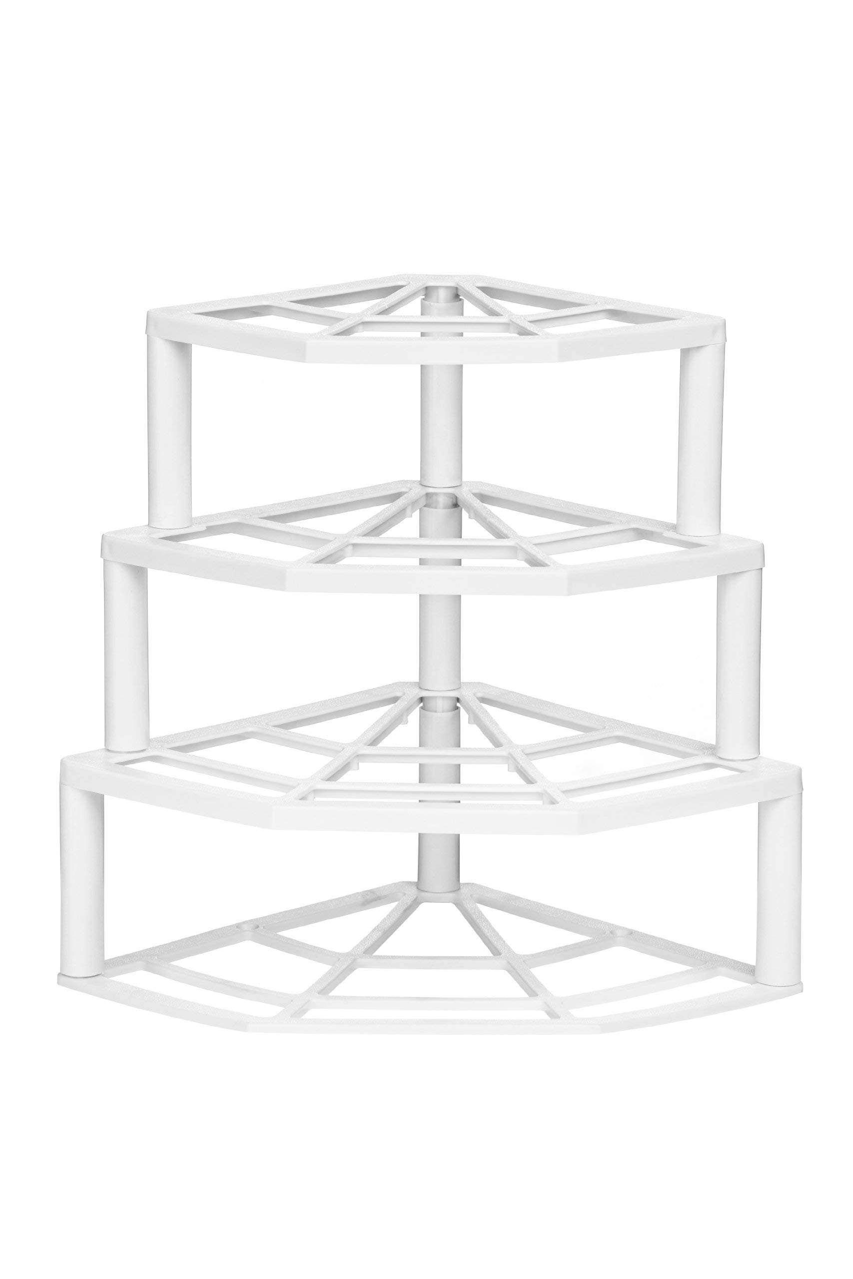 Bookcases Premier Housewares 4 Metal Tier Corner Storage Unit White