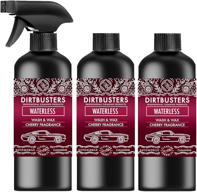 Dirtbusters Waterless Car Wash and wax cherry 3 x 500ml