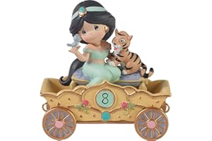 Precious Moments Disney Jasmine Birthday Figurine – Disney Birthday Parade Age 8 – Aladdin Princess Collectible Resin Figurine