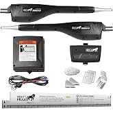 Mighty Mule Gate Opener, Solar Ready, Automatic Gate Opener for Dual Swing Gates up to 300lb or 12ft, with Precision Installation Ruler, Upgraded Kit, MM272-A