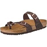Birkenstock Women's Mayari Greased LeatherFlip Flops, Brown Habana Habana, 3.5 UK