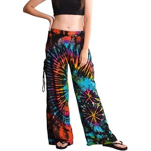 Orient Trail Women's Cold Dyed Wide Leg Palazzo Yoga Tie Dye Pants