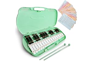 MUSICUBE 27 Keys Xylophone for Kids Adults Professional Glockenspiel Instrument with 2 Mallets & 11 Music Sheets Educational & Preschool Learning Musical Toys for Toddler Boys Girls Aged 3+（G5-A7）