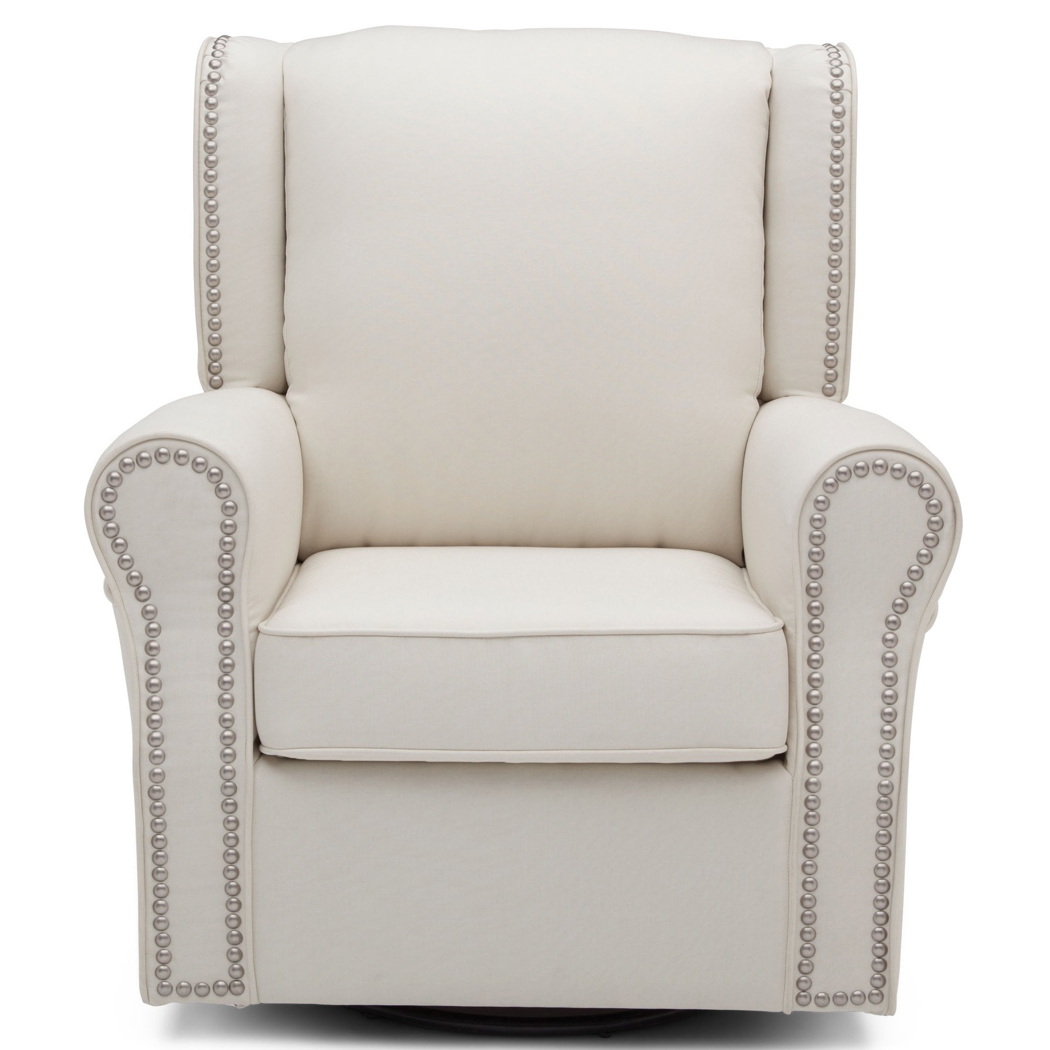 Delta Children Middleton Upholstered Glider Swivel Rocker Chair, Cream