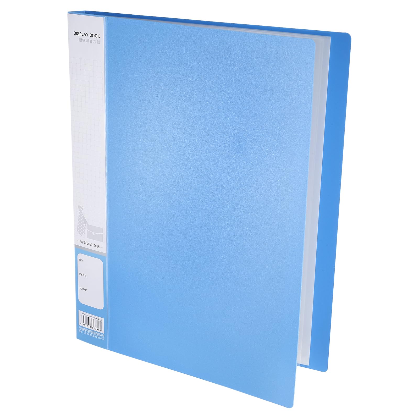 M&G 30-Pocket Binder with PP Plastic Sleeves A4(Blue), Art Portfolio Folder with Clear Sheet Protectors, Display 60 Pages for Organizing Documents, 310x235x19mm