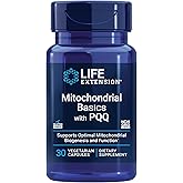 Life Extension Mitochondrial Basics with PQQ, L-Taurine, R-lipoic Acid, foundational Supplement for Cellular Energy Production, Brain and Heart Health, Gluten-Free, Non-GMO, Vegetarian, 30 Capsules
