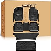 LASFIT Floor Mats & Trunk Mat for Honda Odyssey 2026 2025 2024 2023 2022 2021 2020 2019 2018 Mini Passenger Van, All Weather TPE Car Floor Liners-1st & 2nd & 3rd Row & Cargo Mat Full Set