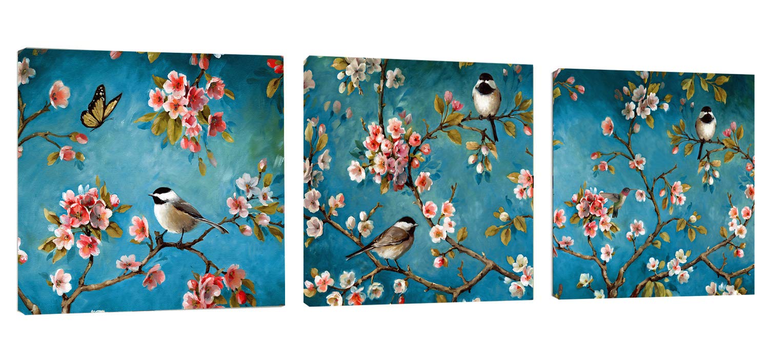 Canvas Wall Art American Birds and Flowers Wall Decor 36\