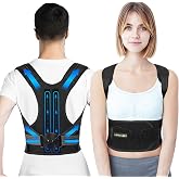 Lexniush Posture Corrector for Women/Men, Adjustable Upper Back Brace for Back Pain Relief, Lightweight Posture Support Straightener for Teenagers Boys Girls to Improve Slouch, Prevent Humpback, XL