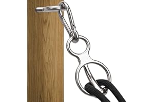 Dayimado Horse Tie Ring, Stainless Steel Tie Ring for Horses, Durable and Safe Horse Tack Supplies for Indoor and Outdoor Reducing Horse Injured When Pull Back