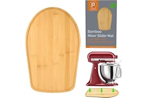 Bamboo Mixer Slider Compatible with KitchenAid 4.5-5 Quart Tilt-Head Stand Mixer, Mixer Moving Tray Attachments Kitchen Count