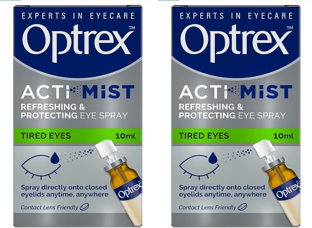 Optrex Actimist Eye Spray 10 ml Pack of 2 Relieves Dry Irritated Eyes