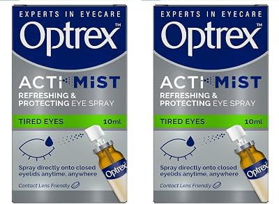 Optrex Actimist Eye Spray 10 ml Pack of 2 Relieves Dry Irritated Eyes