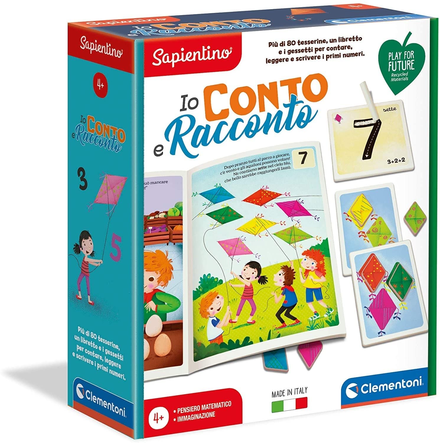 Clementoni - I Account and Tale Educational Game Sapientino, Multicoloured, 4+ Years