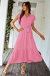 PRETTYGARDEN Women's Summer Floral Boho Dress Wrap