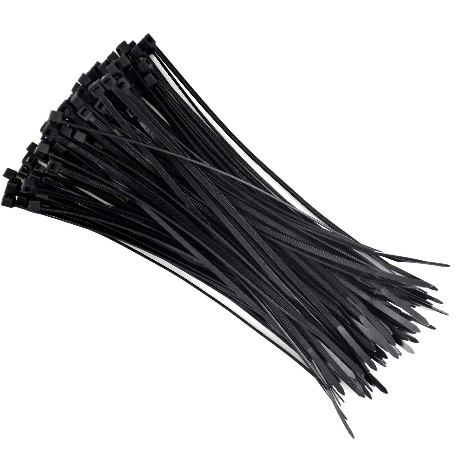 wangjiangda 100pcs Black Cable Ties 3mm*15cm Straight Nylon Cable Tie for Data, Audio, Wire Management