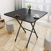TOLUON Folding Dining Table, Foldable Dining Table, Folding Kitchen Table, Space Saving with Collapsible Legs Indoor Outdoor for Home,Office,Rental House,Balcony (Black)