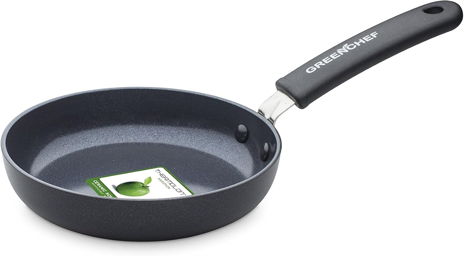 Greenchef Mini Nonstick Round Pan, Aluminum, Black, 80 x 132 x 234 cm