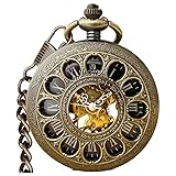 VIGOROSO Vintage Hand Wind Up Pocket Watches for